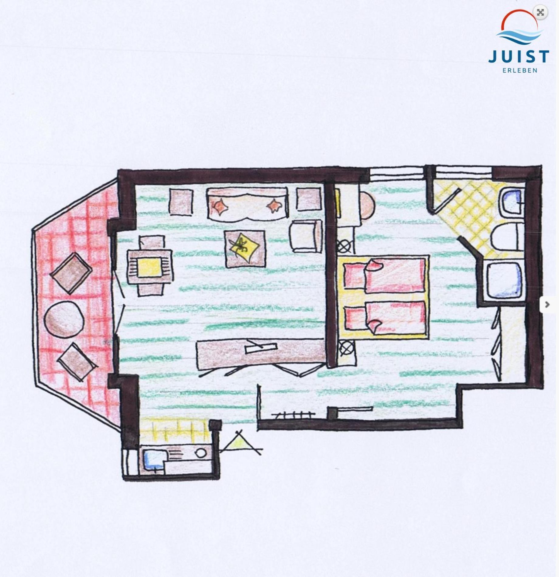 Haus Petra 132 - Ferienwohnung 2 Juist Luaran gambar